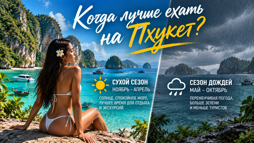 Когда лучше ехать на Пхукет в 2026-2027 году: сезон дождей и сухой сезон